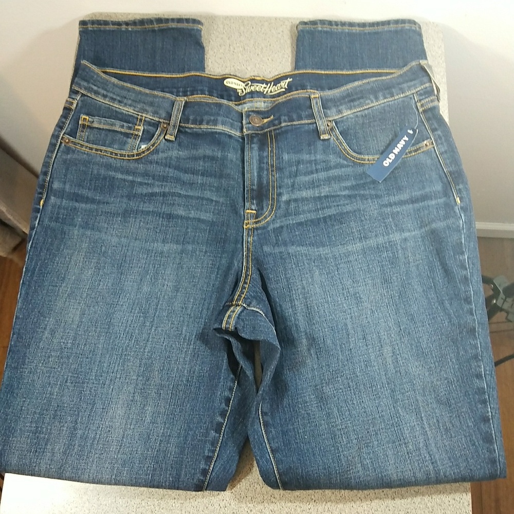 Old Navy Sweet Heart Jeans 14L Nwt